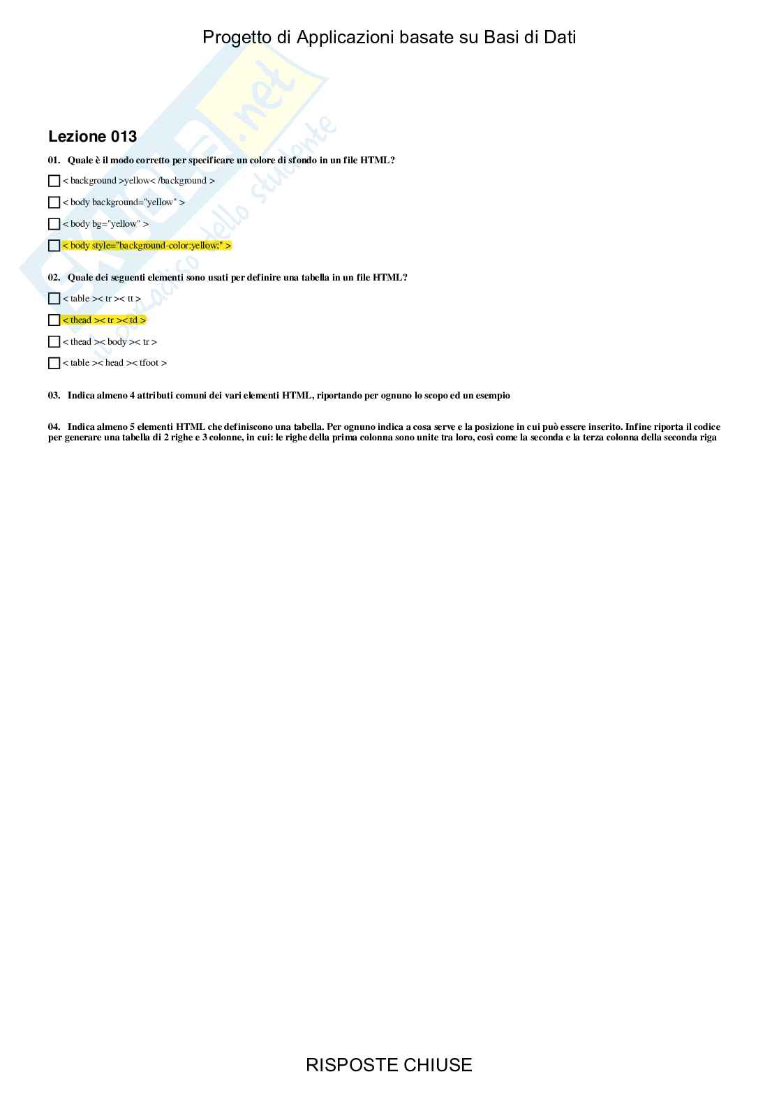 Progetto di applicazioni basate su basi di dati - Paniere compilato Pag. 16