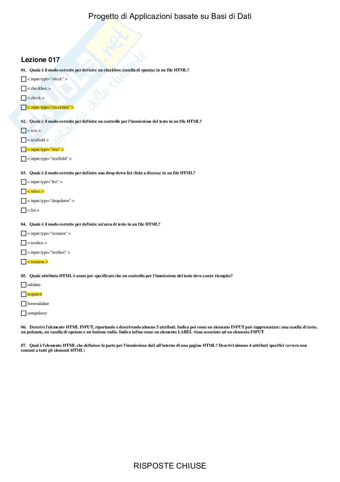 Progetto di applicazioni basate su basi di dati - Paniere compilato Pag. 21