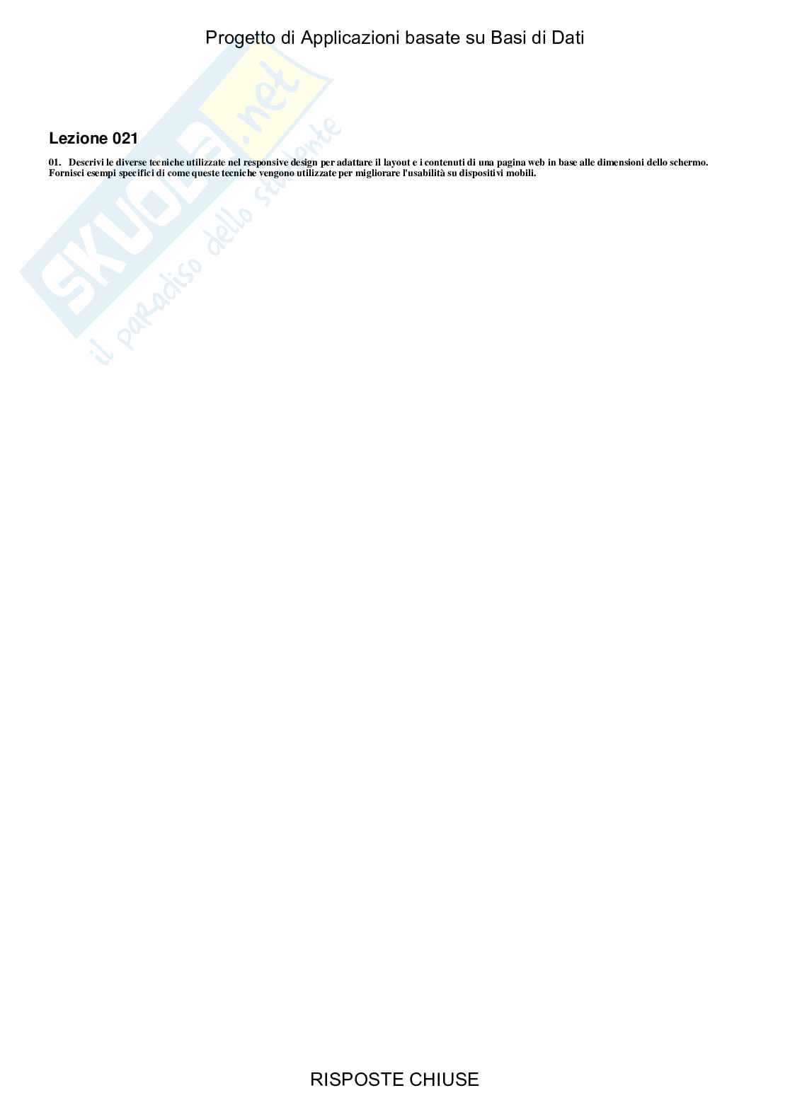 Progetto di applicazioni basate su basi di dati - Paniere compilato Pag. 26