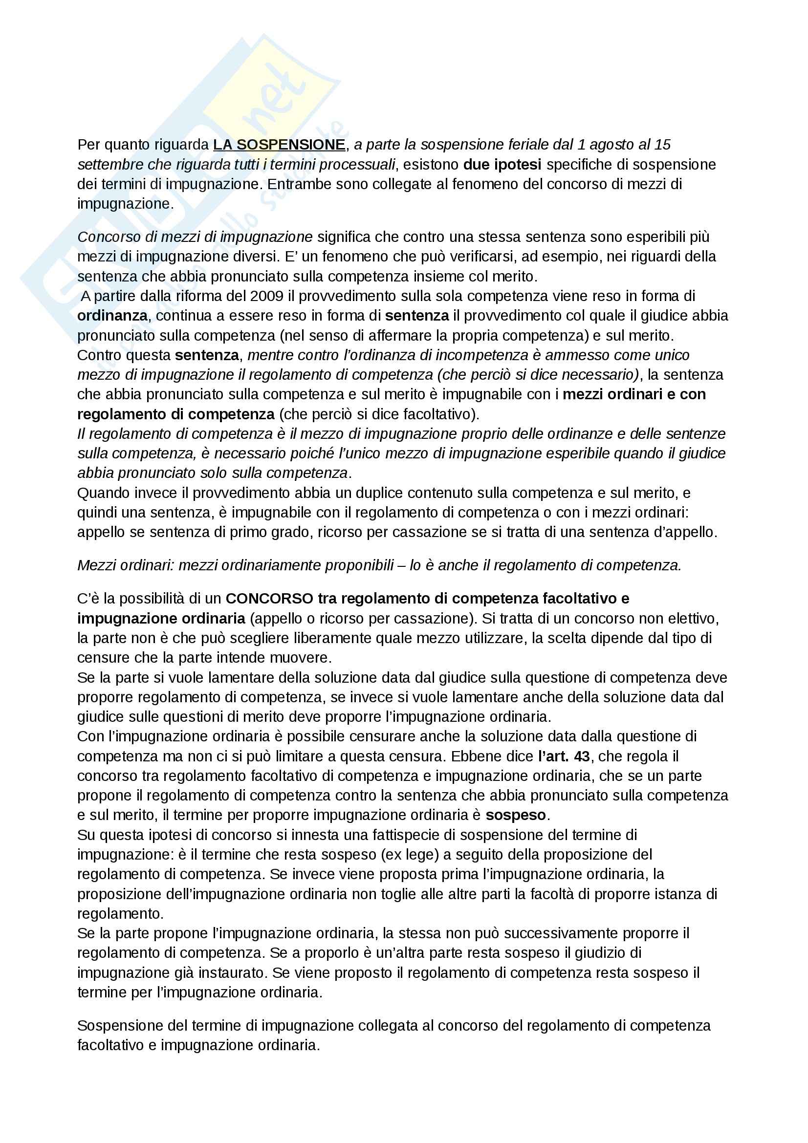 Sospensione e interruzione termini di impugnazione Pag. 1