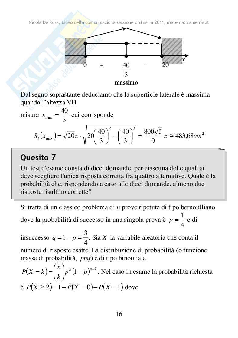 2011 - Liceo della comunicazione, sessione ordinaria Pag. 16