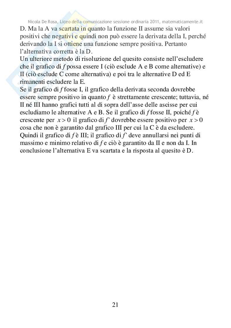 2011 - Liceo della comunicazione, sessione ordinaria Pag. 21