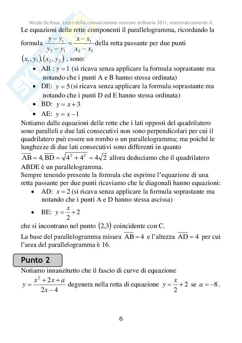 2011 - Liceo della comunicazione, sessione ordinaria Pag. 6