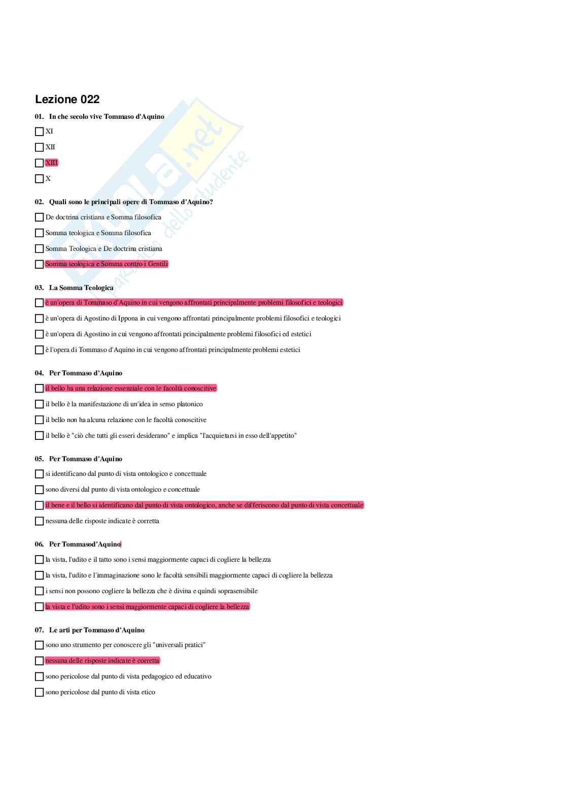 Paniere risposte multiple Estetica della comunicazione (2026) Pag. 36