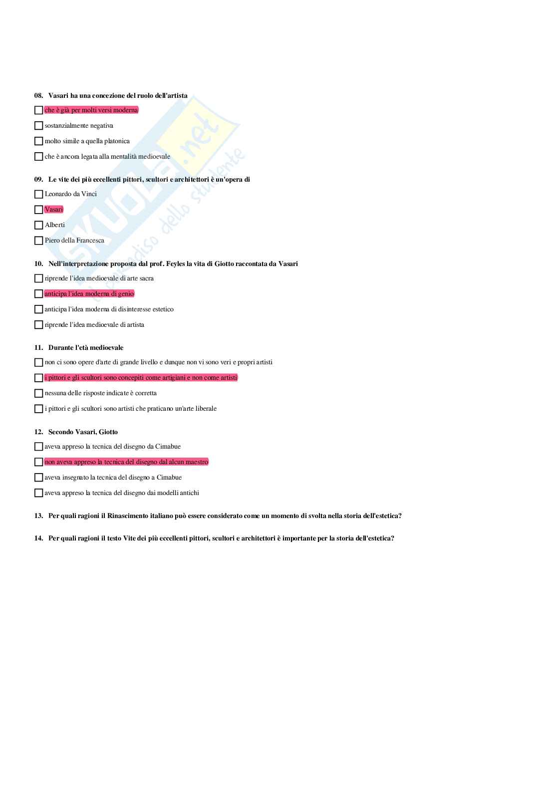 Paniere risposte multiple Estetica della comunicazione (2026) Pag. 41