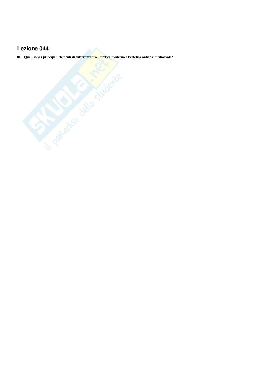 Paniere risposte multiple Estetica della comunicazione (2026) Pag. 71