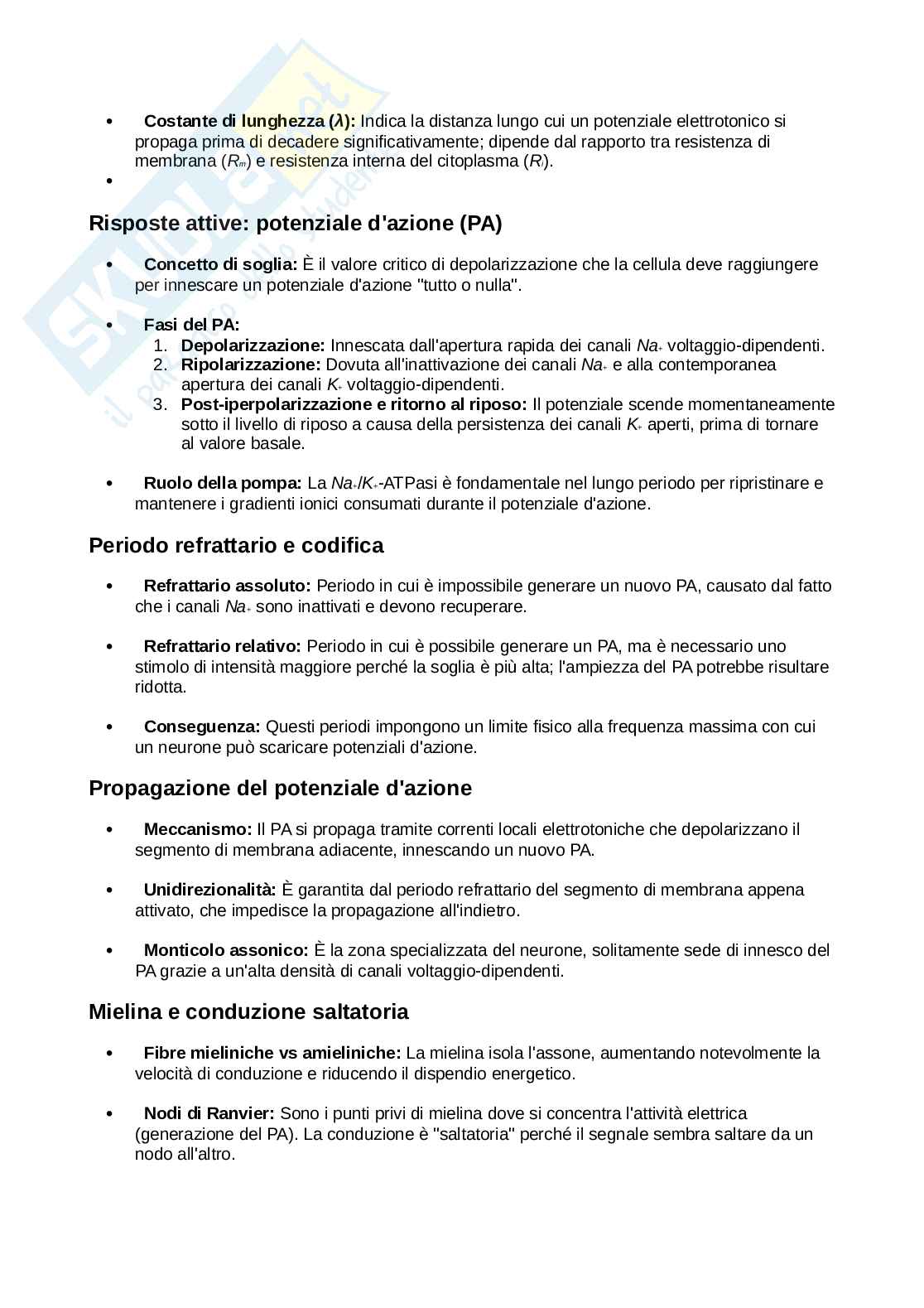 Domande d'esame Fisiologia Pag. 6