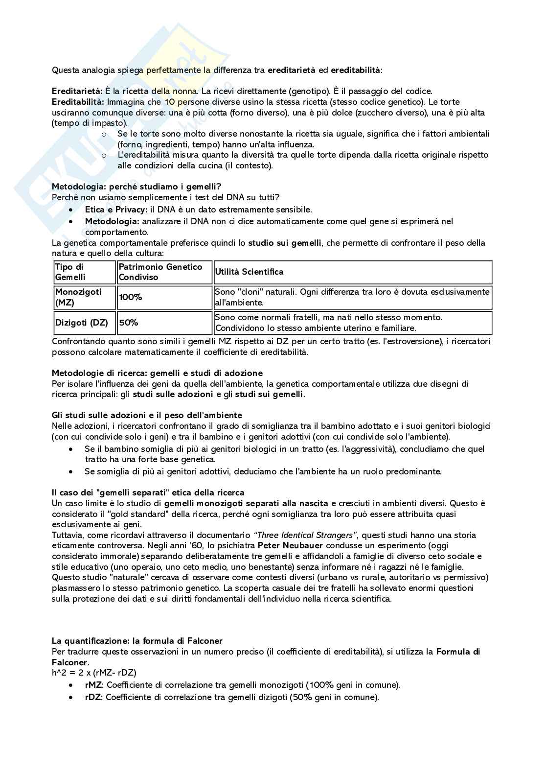 Riassunto esame Psicologia della personalità, Prof. Barbara Caci, libro consigliato Manuale di psicologia della personalità, Caprara, Cervone Pag. 11