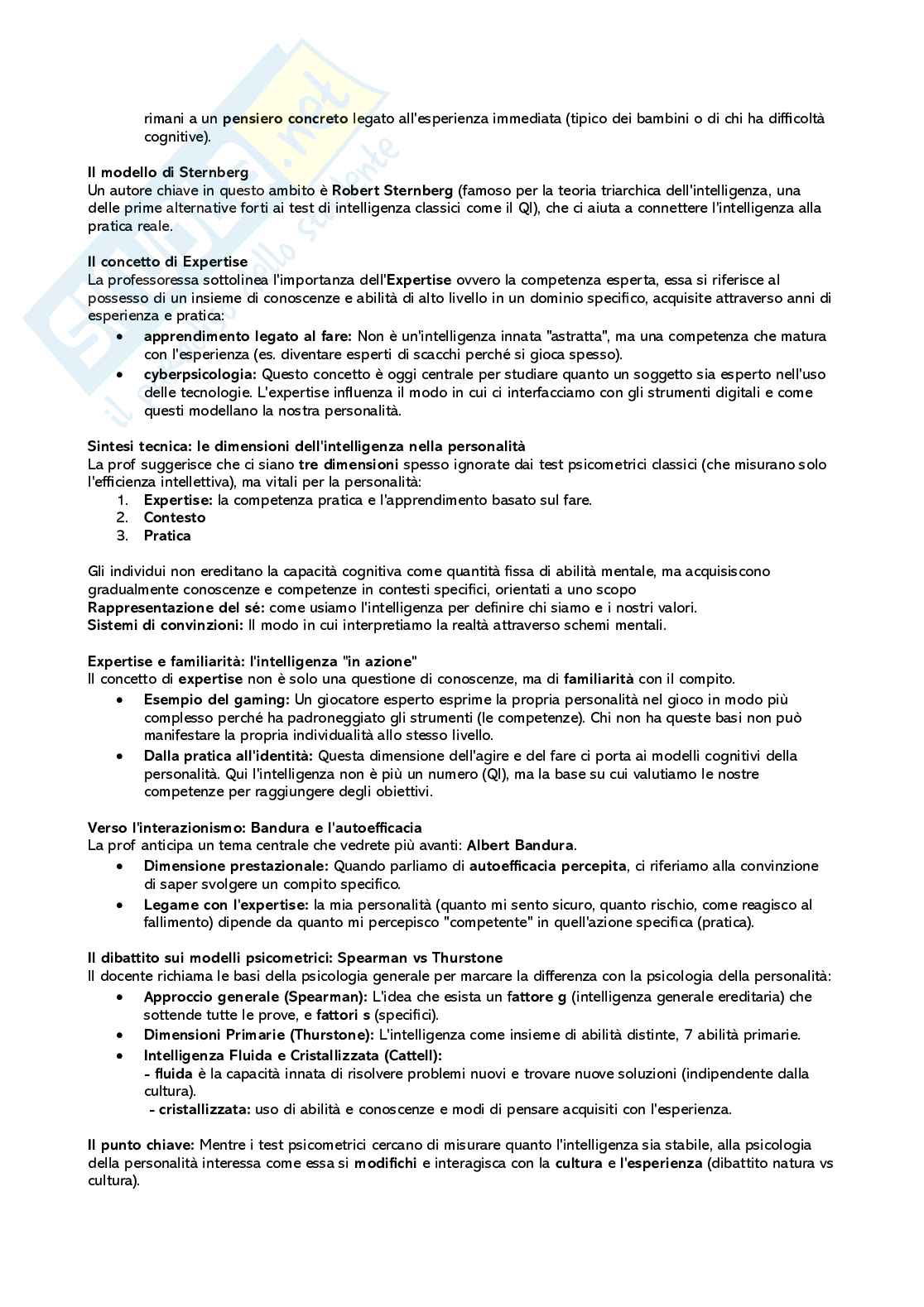 Riassunto esame Psicologia della personalità, Prof. Barbara Caci, libro consigliato Manuale di psicologia della personalità, Caprara, Cervone Pag. 2
