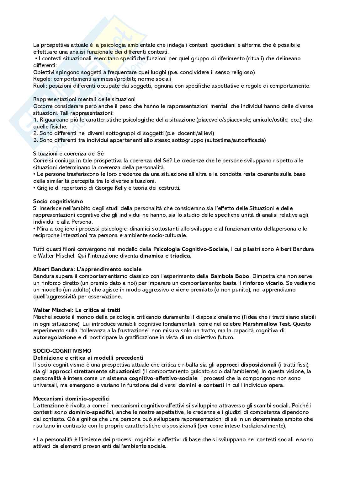 Riassunto esame Psicologia della personalità, Prof. Barbara Caci, libro consigliato Manuale di psicologia della personalità, Caprara, Cervone Pag. 21