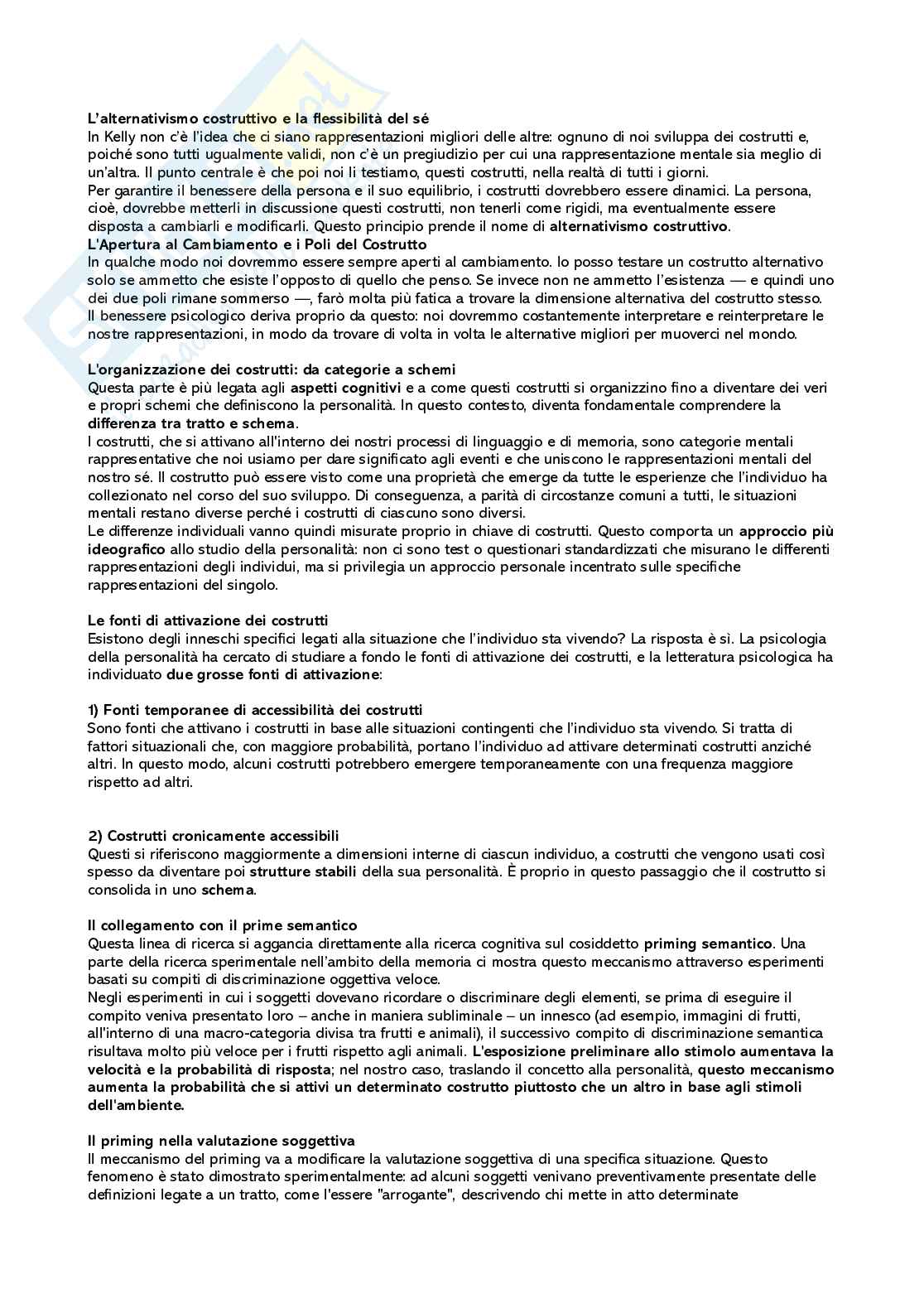 Riassunto esame Psicologia della personalità, Prof. Barbara Caci, libro consigliato Manuale di psicologia della personalità, Caprara, Cervone Pag. 31