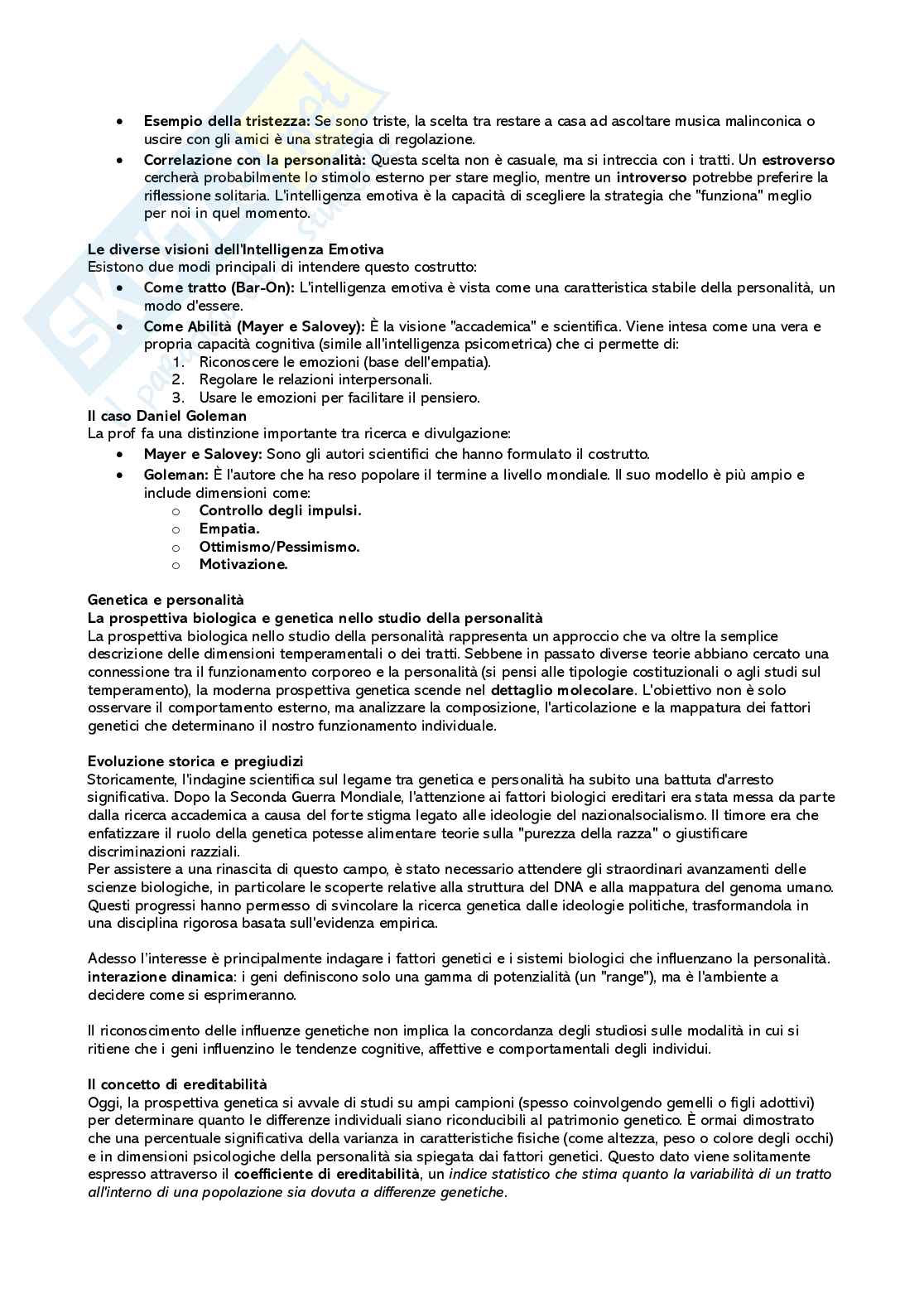 Riassunto esame Psicologia della personalità, Prof. Barbara Caci, libro consigliato Manuale di psicologia della personalità, Caprara, Cervone Pag. 6