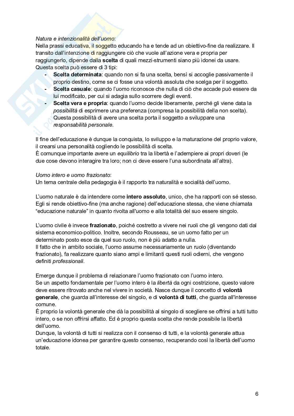 Riassunto esame Pedagogia , Prof. Costa Cosimo, libro consigliato Itinerario pedagogico; A scuola di libertà; Maria Montessori e le neuroscienze, Flores D’Arcais, Mortari, Regni Pag. 6