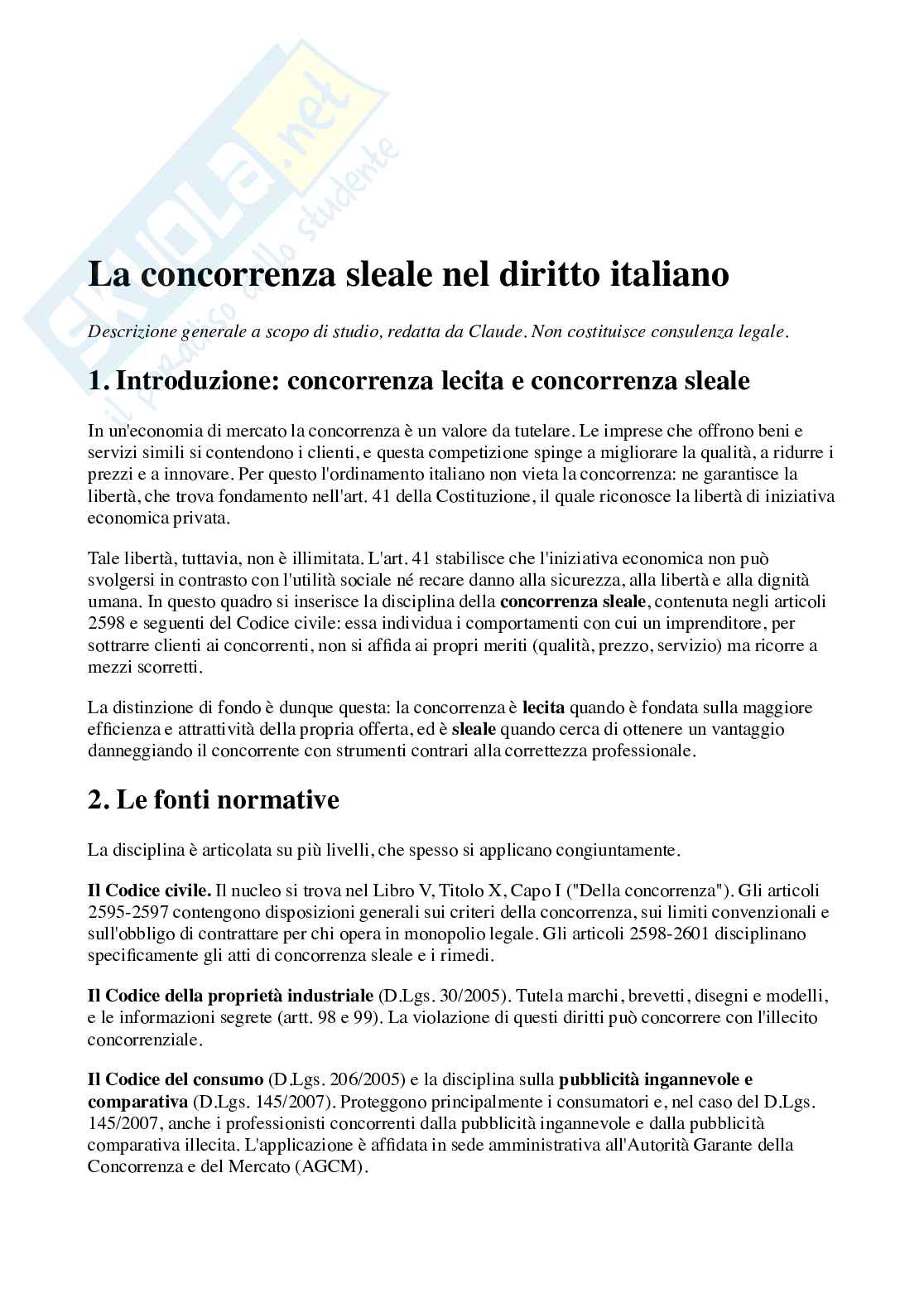 Dirtto della concorrenza sleale  Pag. 2