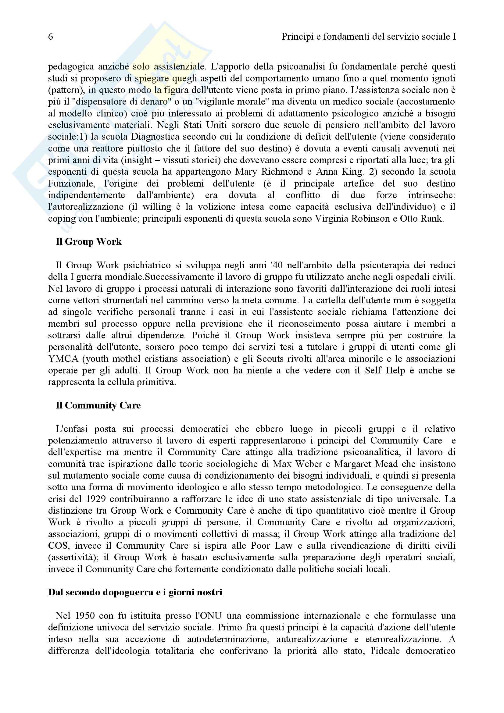 Principi E Fondamenti Del Servizio Sociale