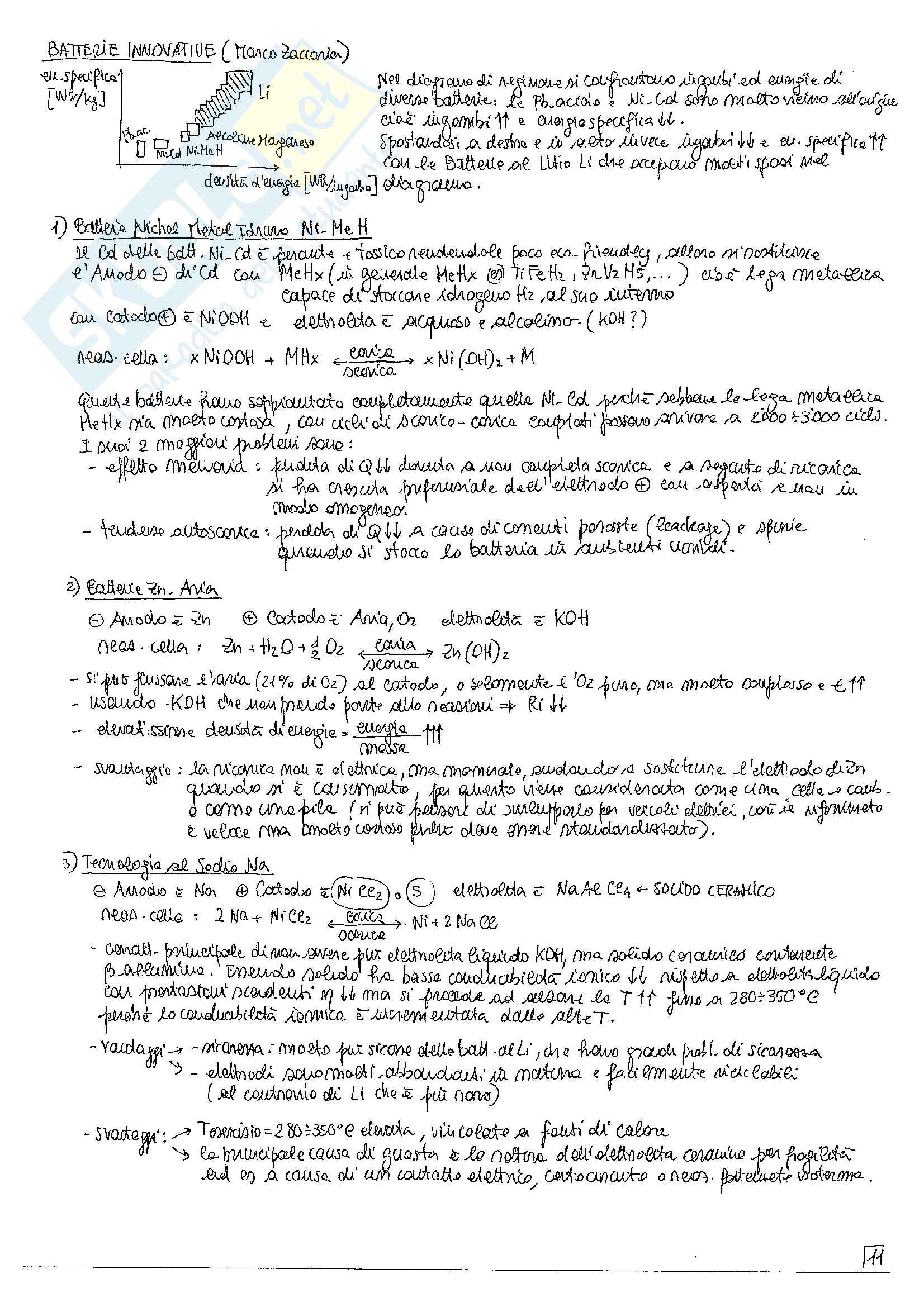 Riassunto esame Tecnologie Innovative per la Produzione, il Trasporto e l'Accumulo dell'energia elettrica M, prof. Fabiani, libri consigliati dispense e lucidi del docente a disposizione degli studenti Pag. 21