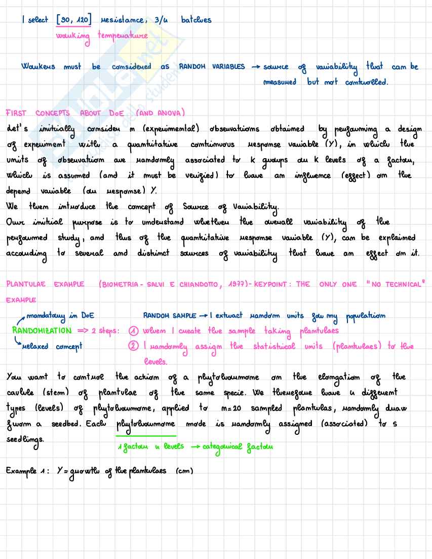 Appunti Statistica per la sperimentazione e le previsioni in ambito tecnologico (Parte 1) Pag. 21