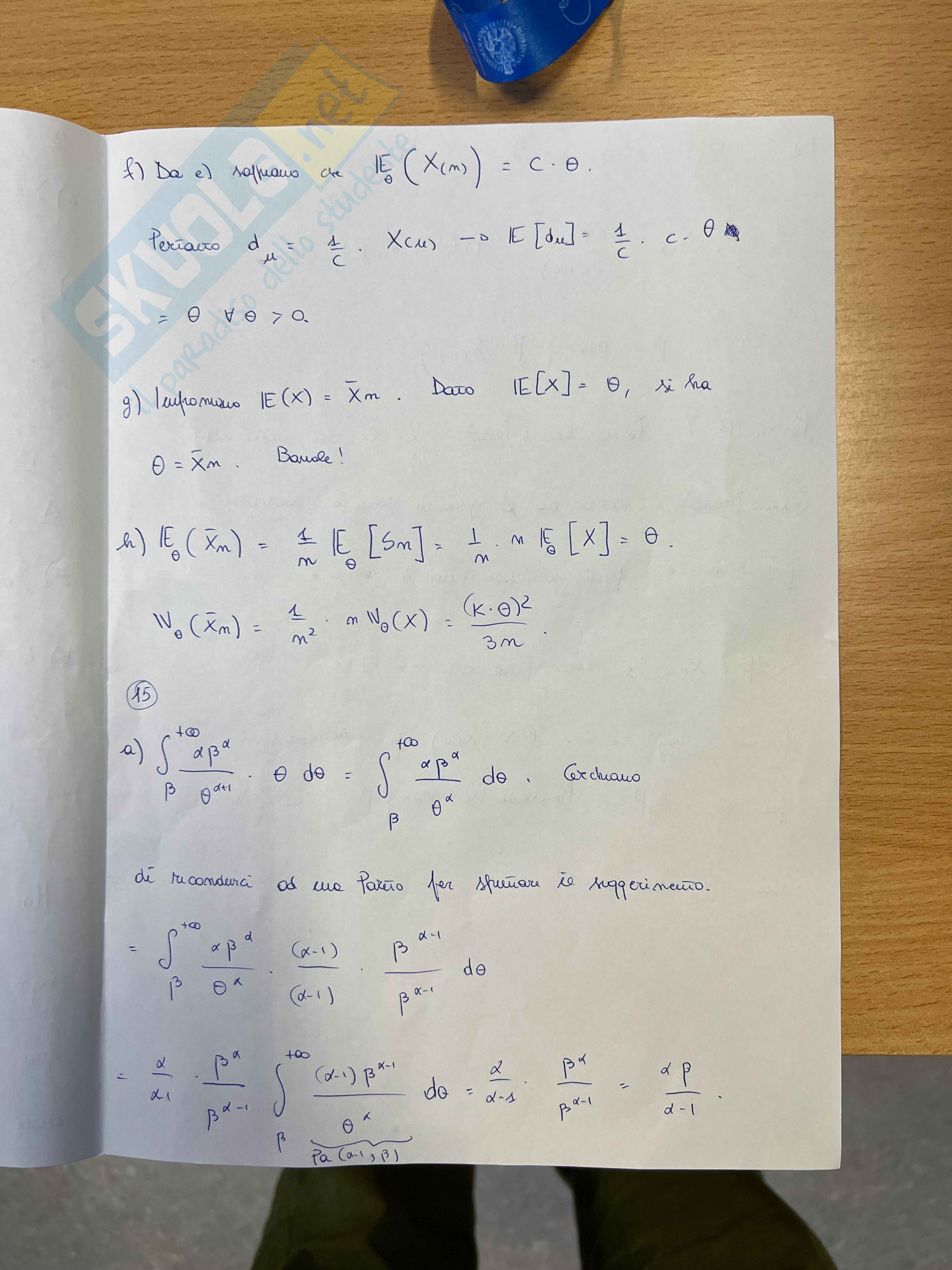 Esercitazione Teoria statistica delle decisioni Pag. 1