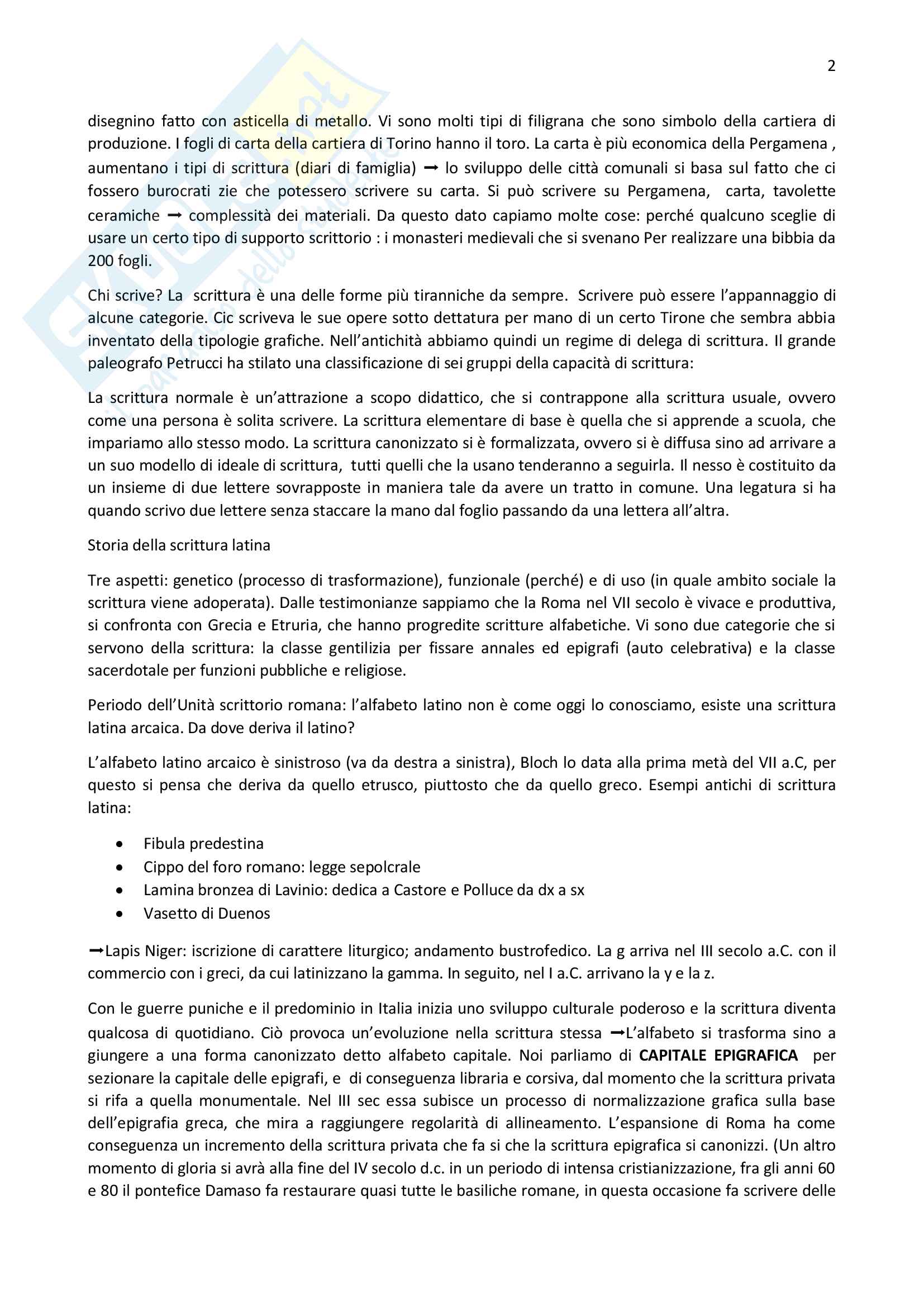 Paleografia e diplomatica Pag. 2