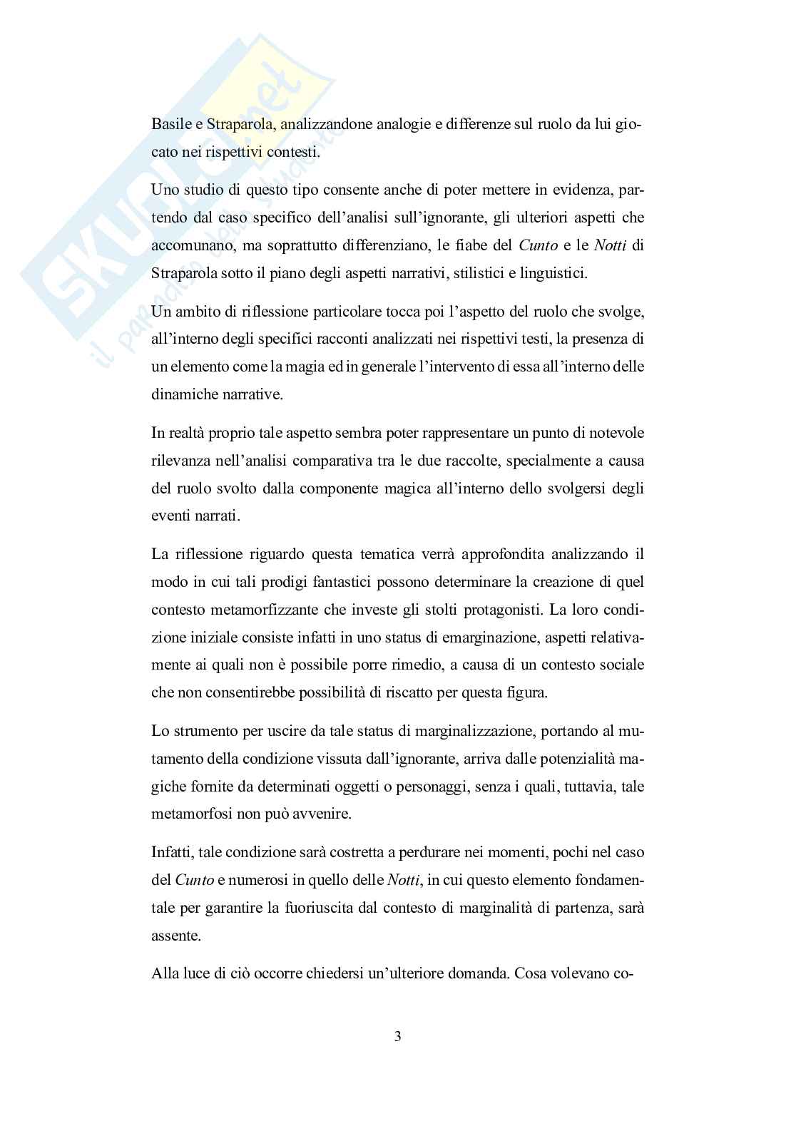 “Le spezie de li ‘gnorante a lo munno”. Confronto tra il personaggio dello stolto tra le fiabe di Basile e le novelle di Straparola Pag. 6