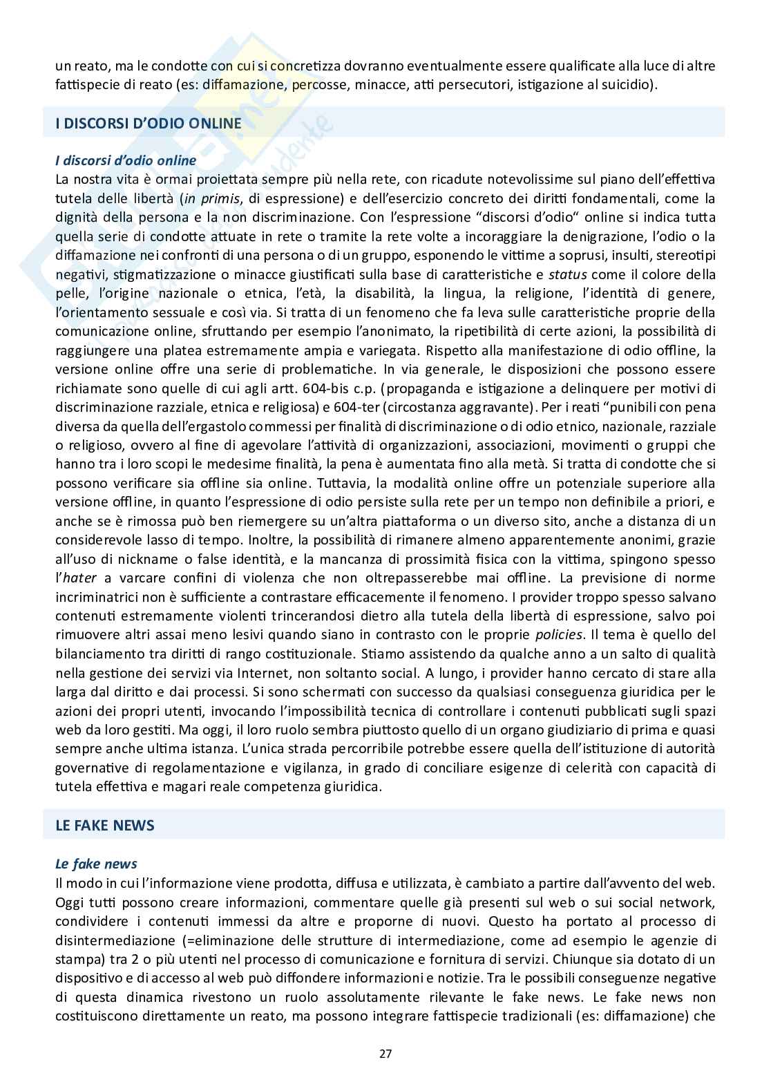 Riassunto esame Informatica giuridica, Prof. Grassi Stefano, libro consigliato Informatica criminale, Pietropaoli Pag. 26