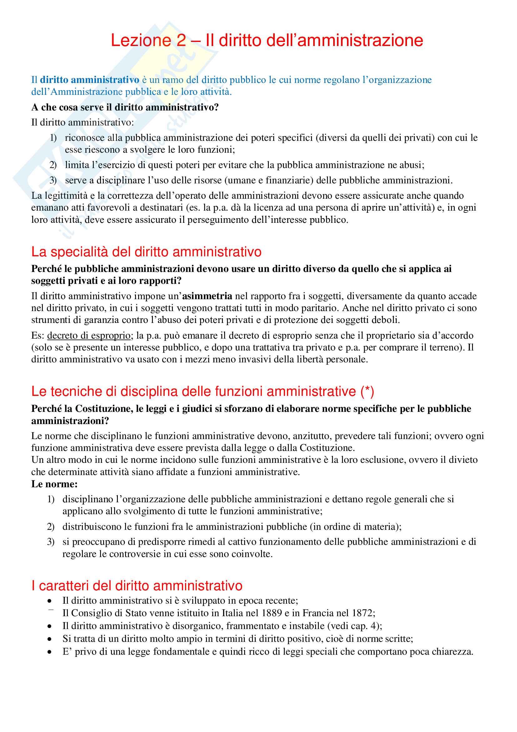 Diritto amministrativo e civile Pag. 2