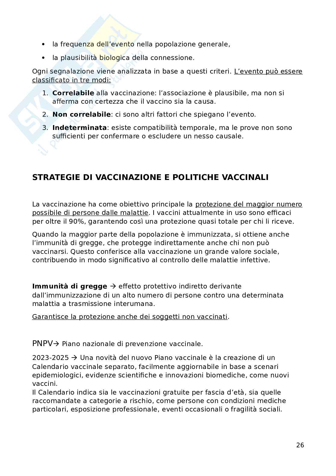 Promozione della salute e della sicurezza: Igiene e problemi prioritari di salute Pag. 26