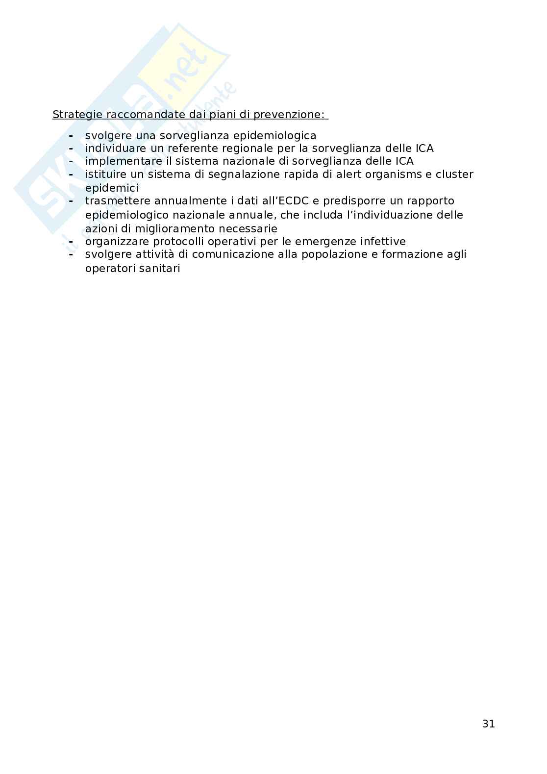 Promozione della salute e della sicurezza: Igiene e problemi prioritari di salute Pag. 31