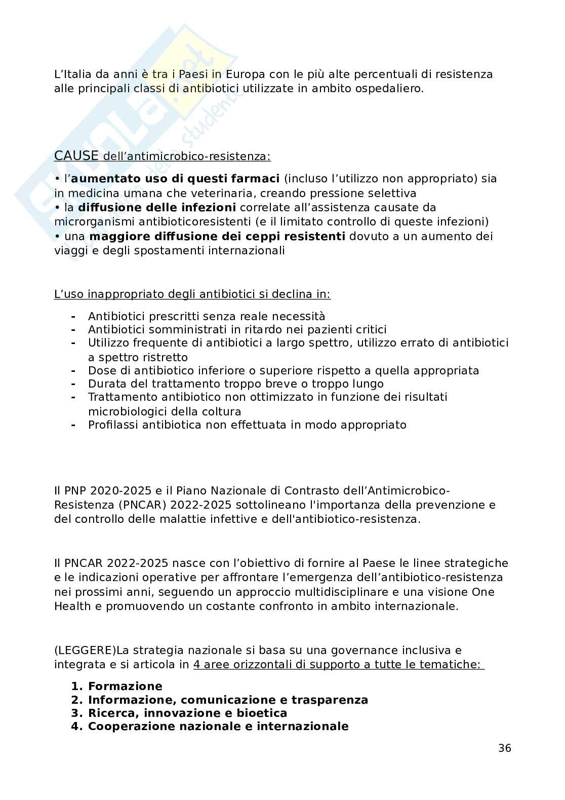 Promozione della salute e della sicurezza: Igiene e problemi prioritari di salute Pag. 36