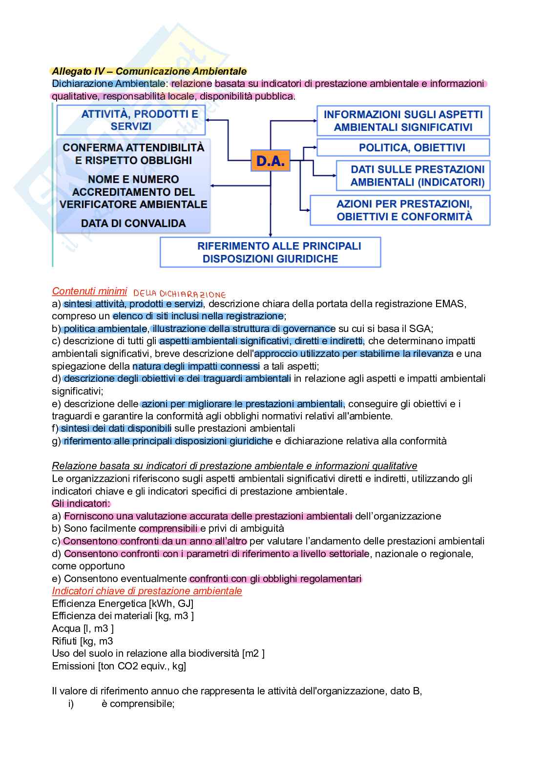 Appunti Sistemi di gestione della qualità ambientale  Pag. 11
