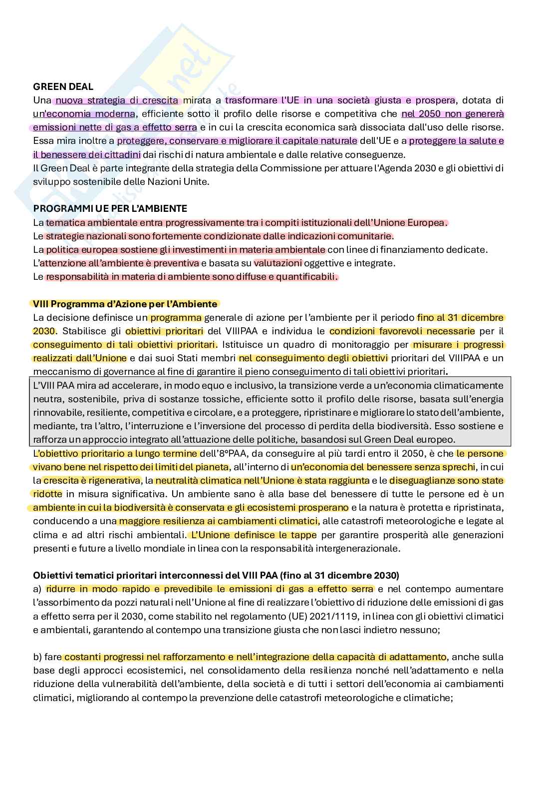 Appunti Sistemi di gestione della qualità ambientale  Pag. 26