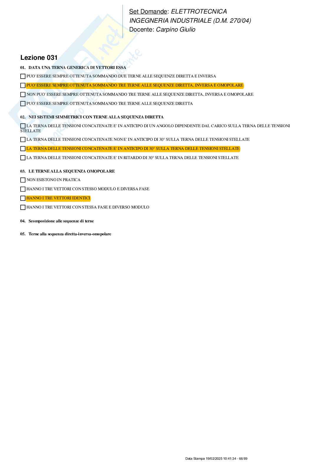 Paniere nuovo (2025) di Elettrotecnica  Pag. 66