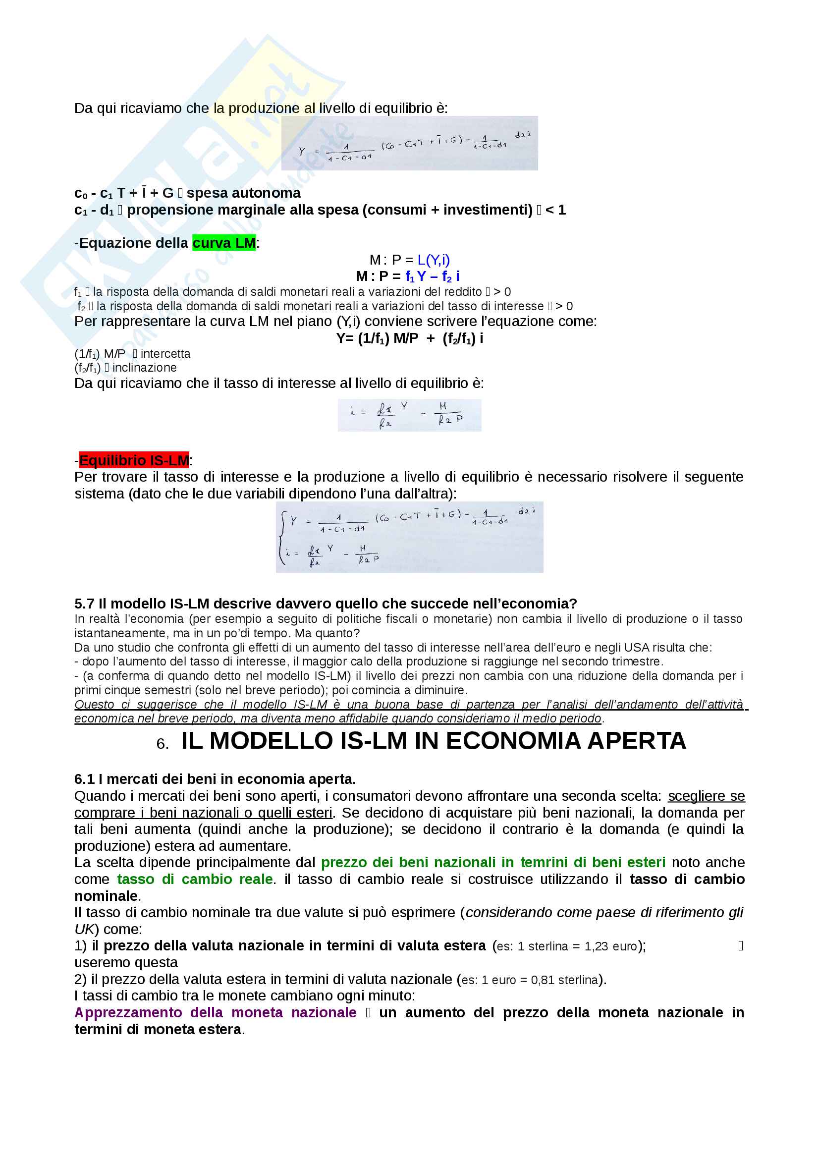 Sunto esame Macroeconomia, docente Nicola Dimitri, libro consigliato Macroeconomia. Una prospettiva europea di Blanchard (rivisto da Amighini e Giavazzi) Pag. 11