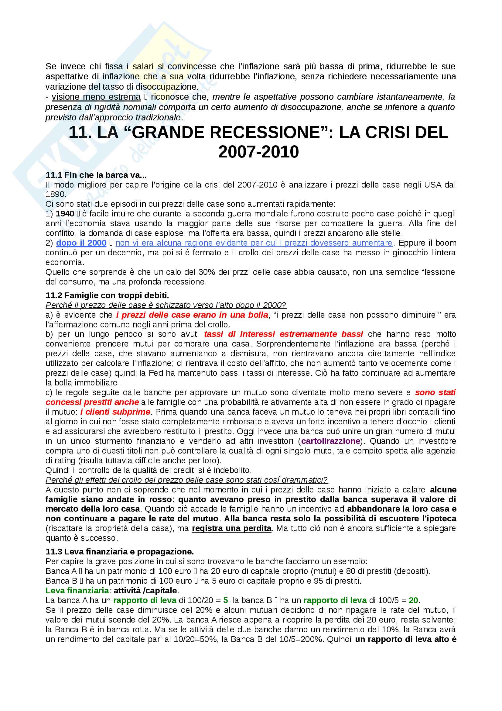 Sunto esame Macroeconomia, docente Nicola Dimitri, libro consigliato Macroeconomia. Una prospettiva europea di Blanchard (rivisto da Amighini e Giavazzi) Pag. 26