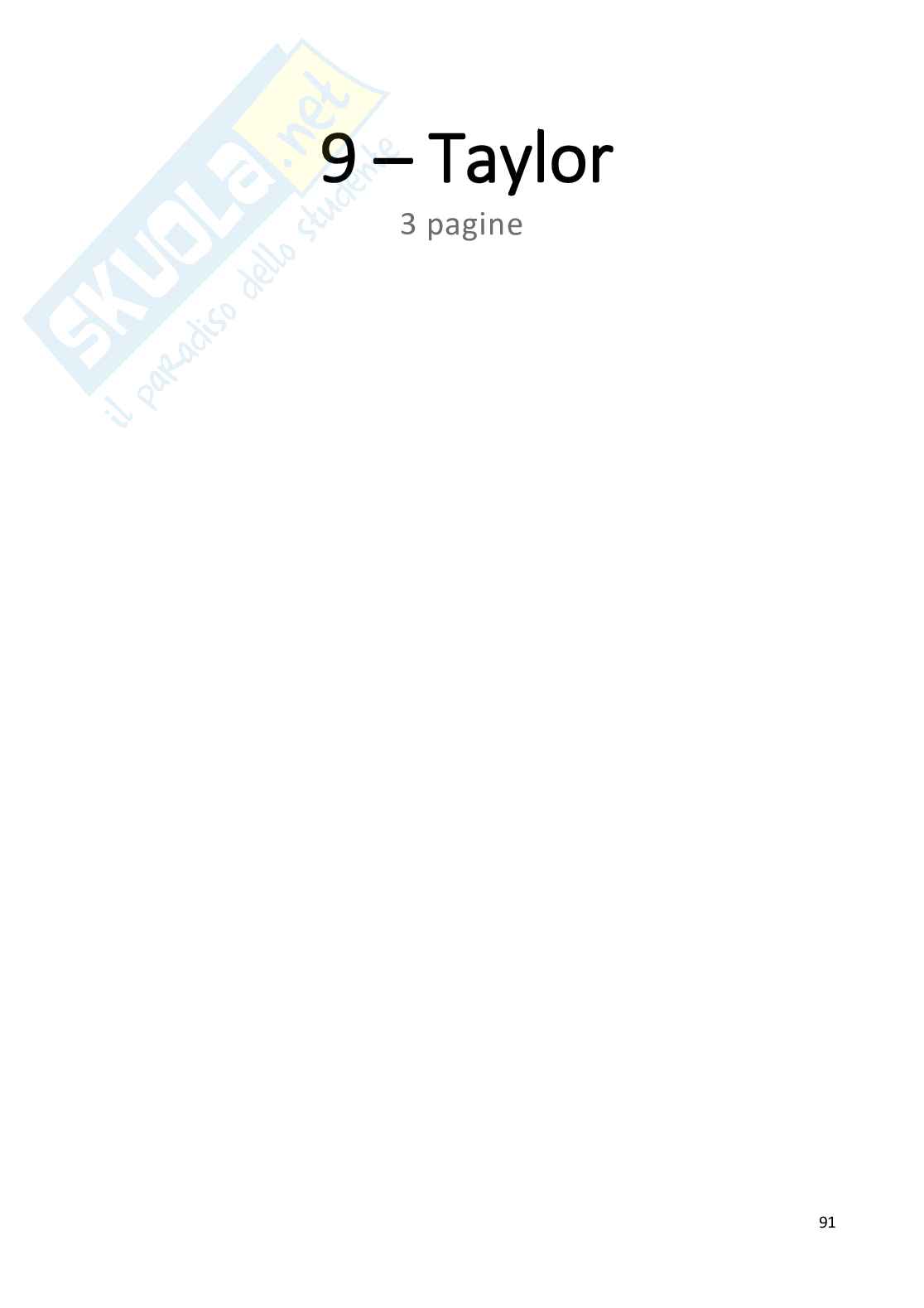 Riassunto esame Analisi 1, Prof. Leone Chiara, libro consigliato Analisi matematica (Vol. 1) , Paolo Marcellini, Carlo Sbordone Pag. 91