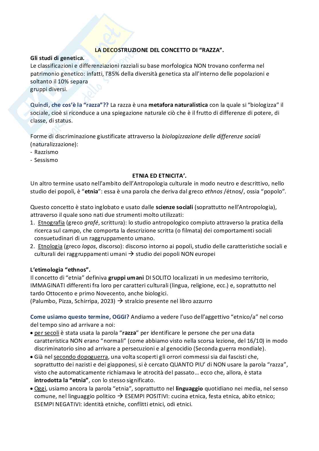 Antropologia culturale: l'antropologia e i suoi campi (introduzione) Pag. 21