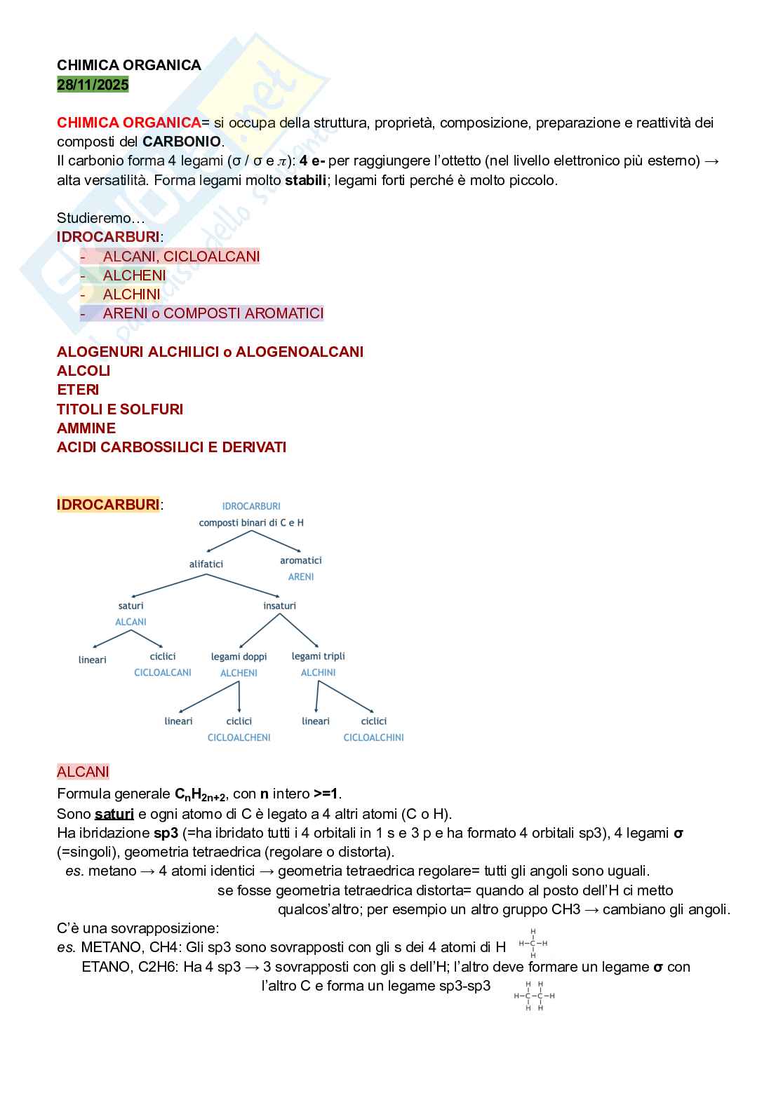 Fondamenti chimici per l’ingegneria ambientale - Chimica organica Pag. 1