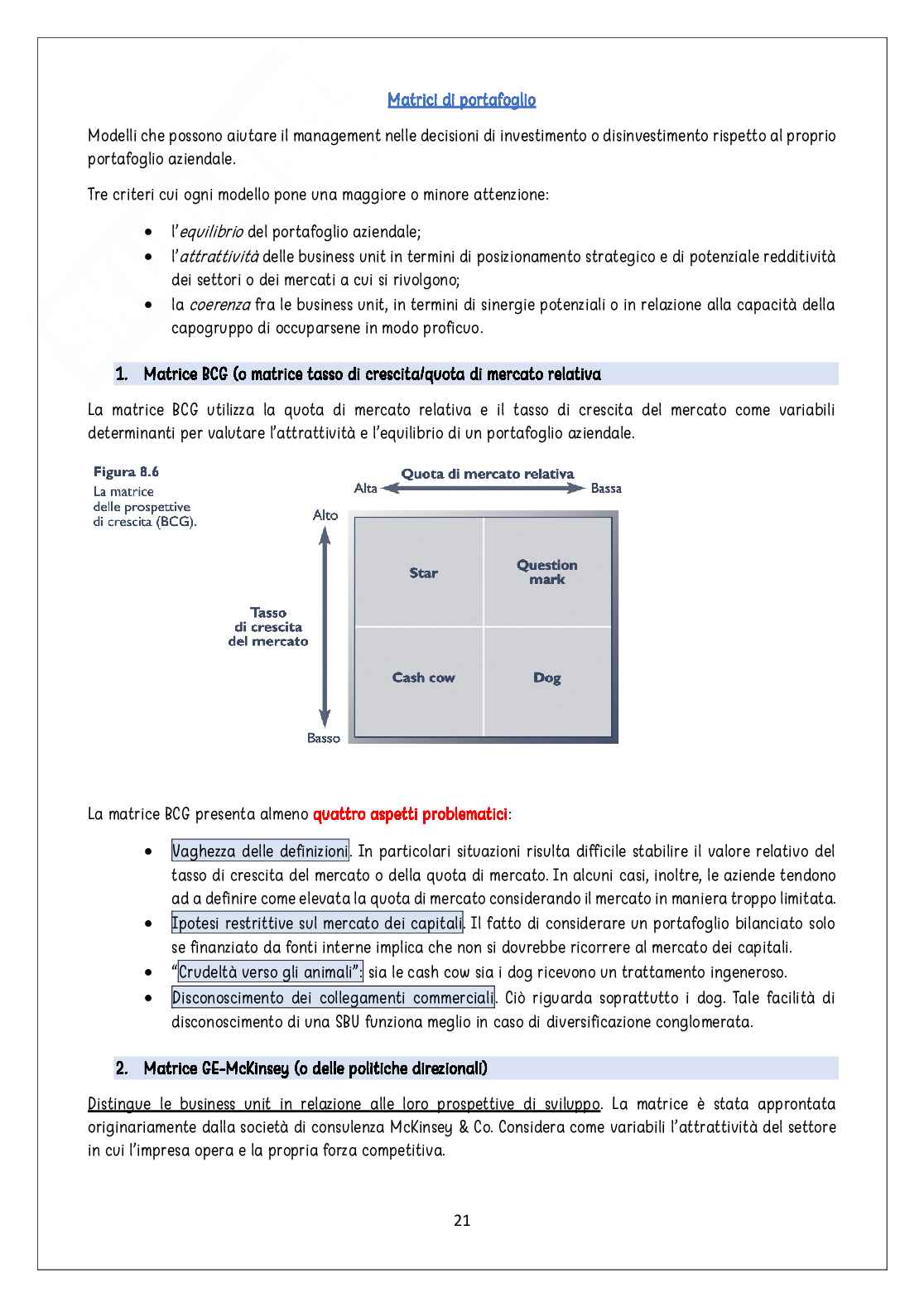 Economia manageriale e industriale II Pag. 21