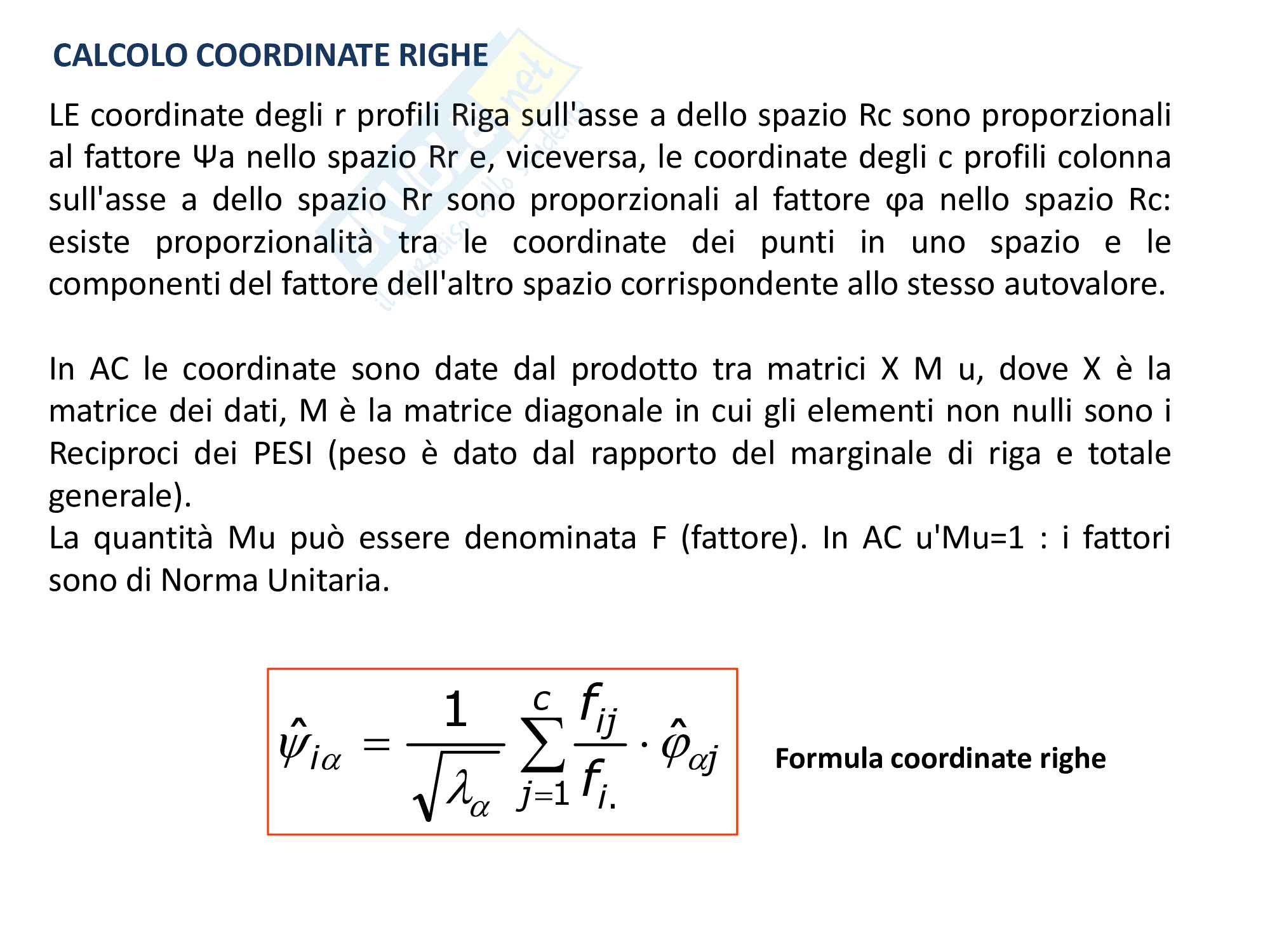 Data Mining Analisi Delle Corrispondenze