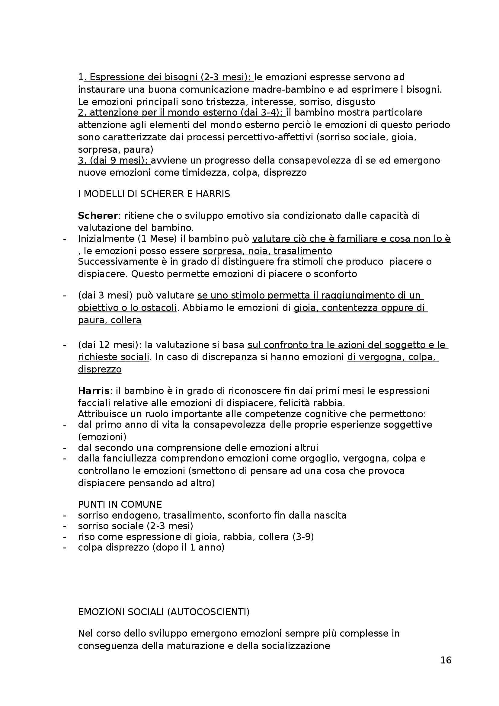 Riassunto esame Psicologia dello sviluppo, prof. Farina, libro consigliato Psicologia dello sviluppo, Vianello Gini Lanfranchi Pag. 16