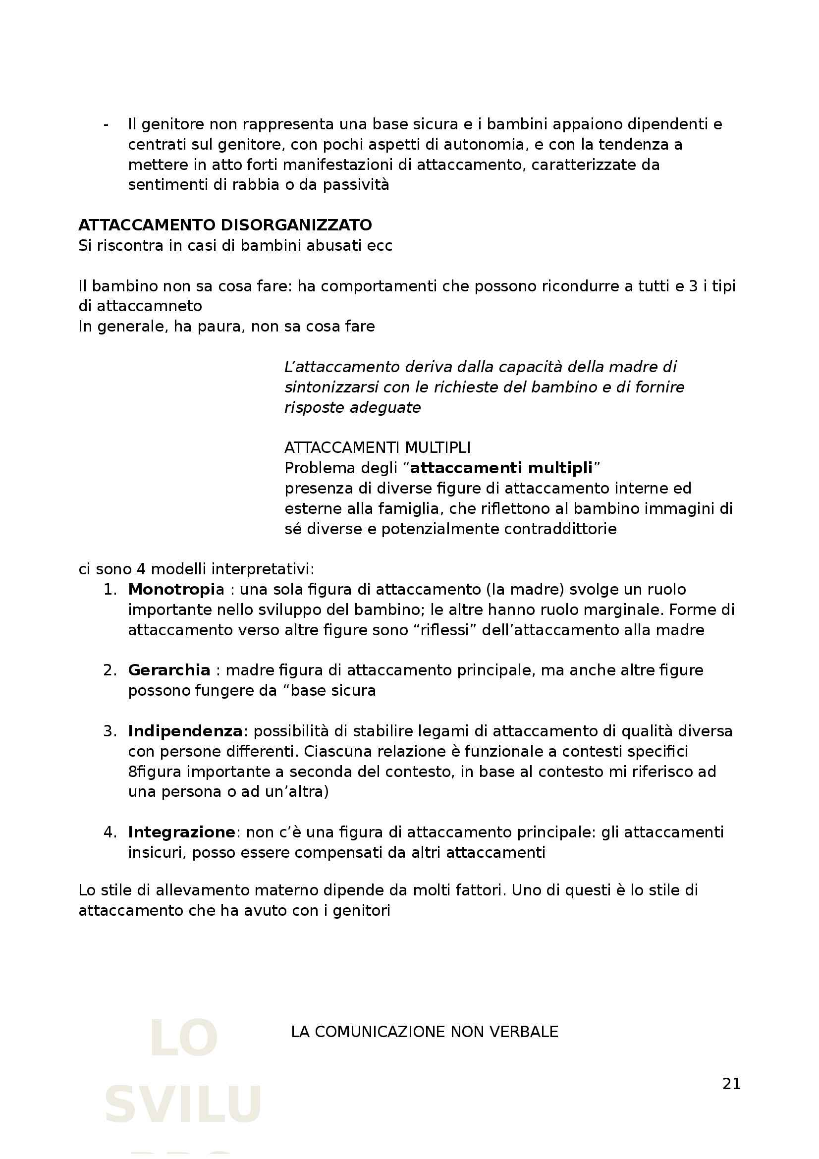Riassunto esame Psicologia dello sviluppo, prof. Farina, libro consigliato Psicologia dello sviluppo, Vianello Gini Lanfranchi Pag. 21