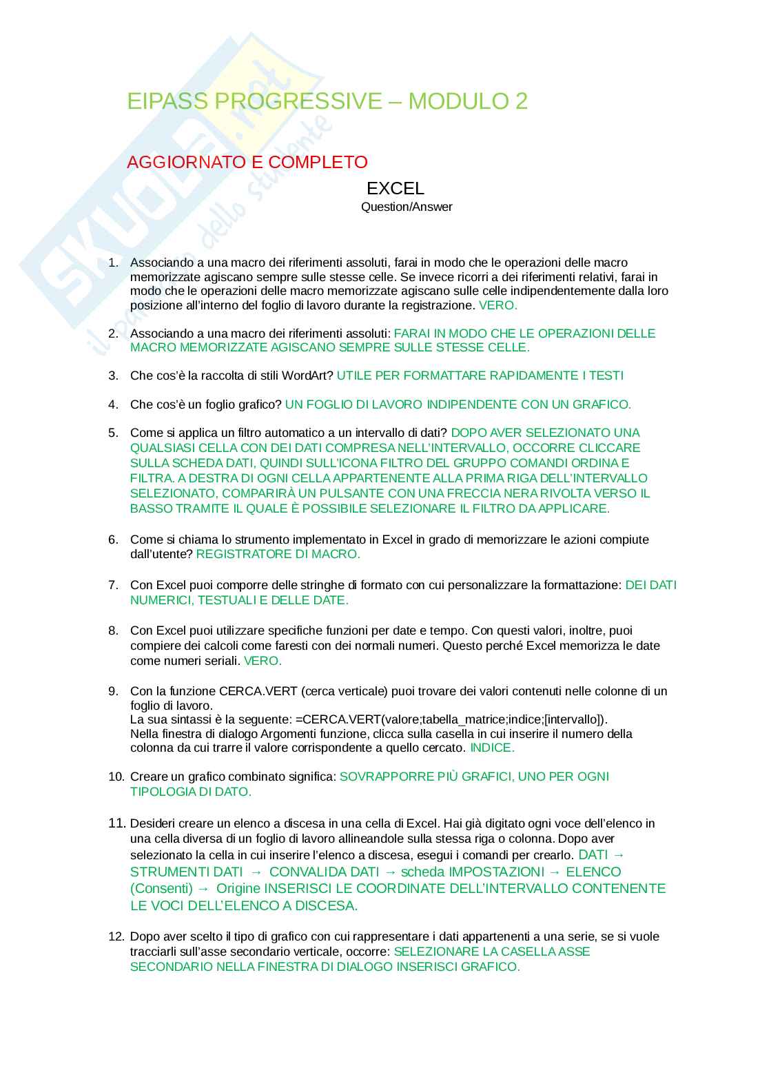Nuova versione Eipass progressive - Modulo 4 - Elementi di informatica. Aggiornato e completo +  EXTRA. In ordine. Pag. 1