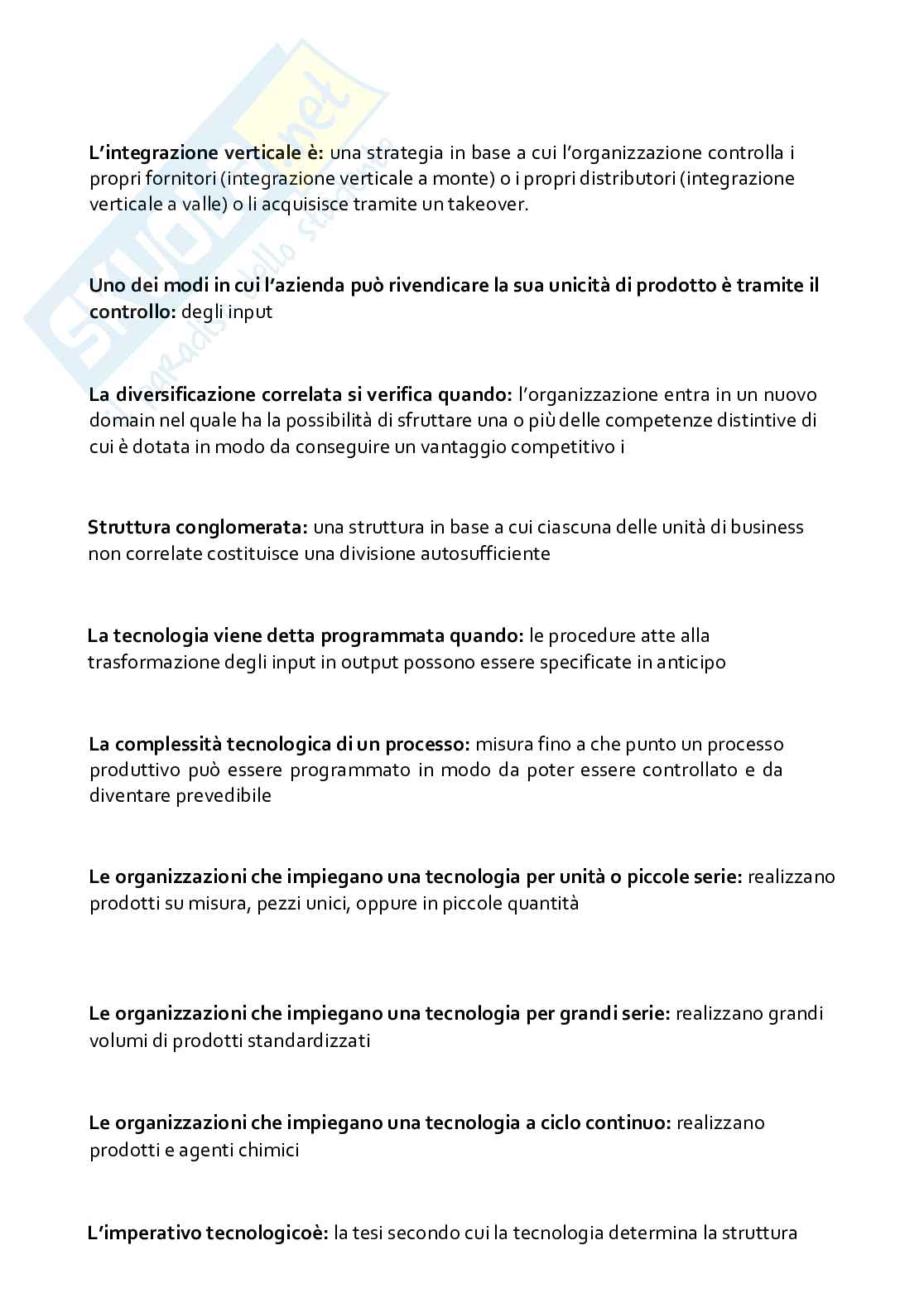 Paniere aggiornato di Organizzazione aziendale  Pag. 21