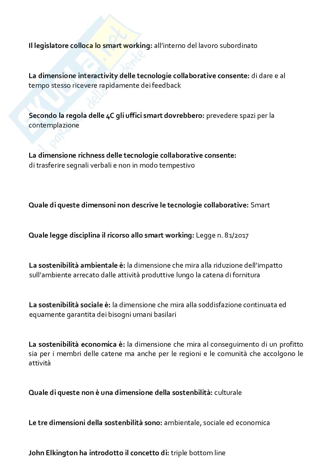 Paniere aggiornato di Organizzazione aziendale  Pag. 41