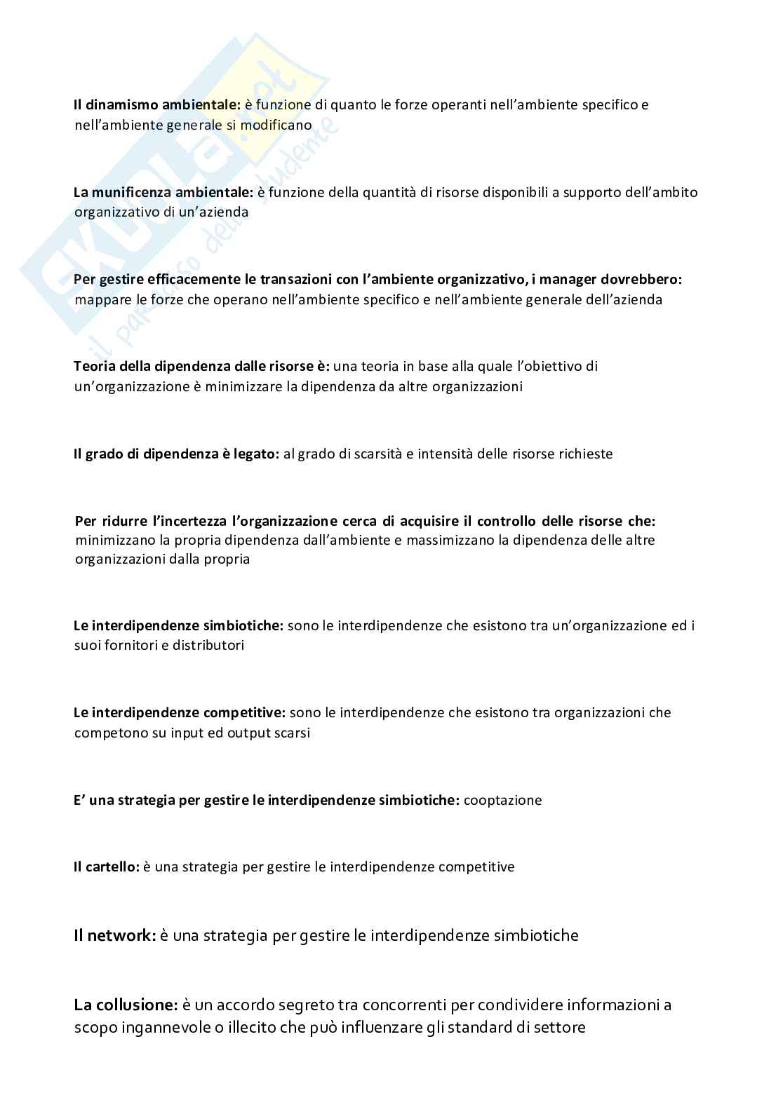 Paniere aggiornato di Organizzazione aziendale  Pag. 6