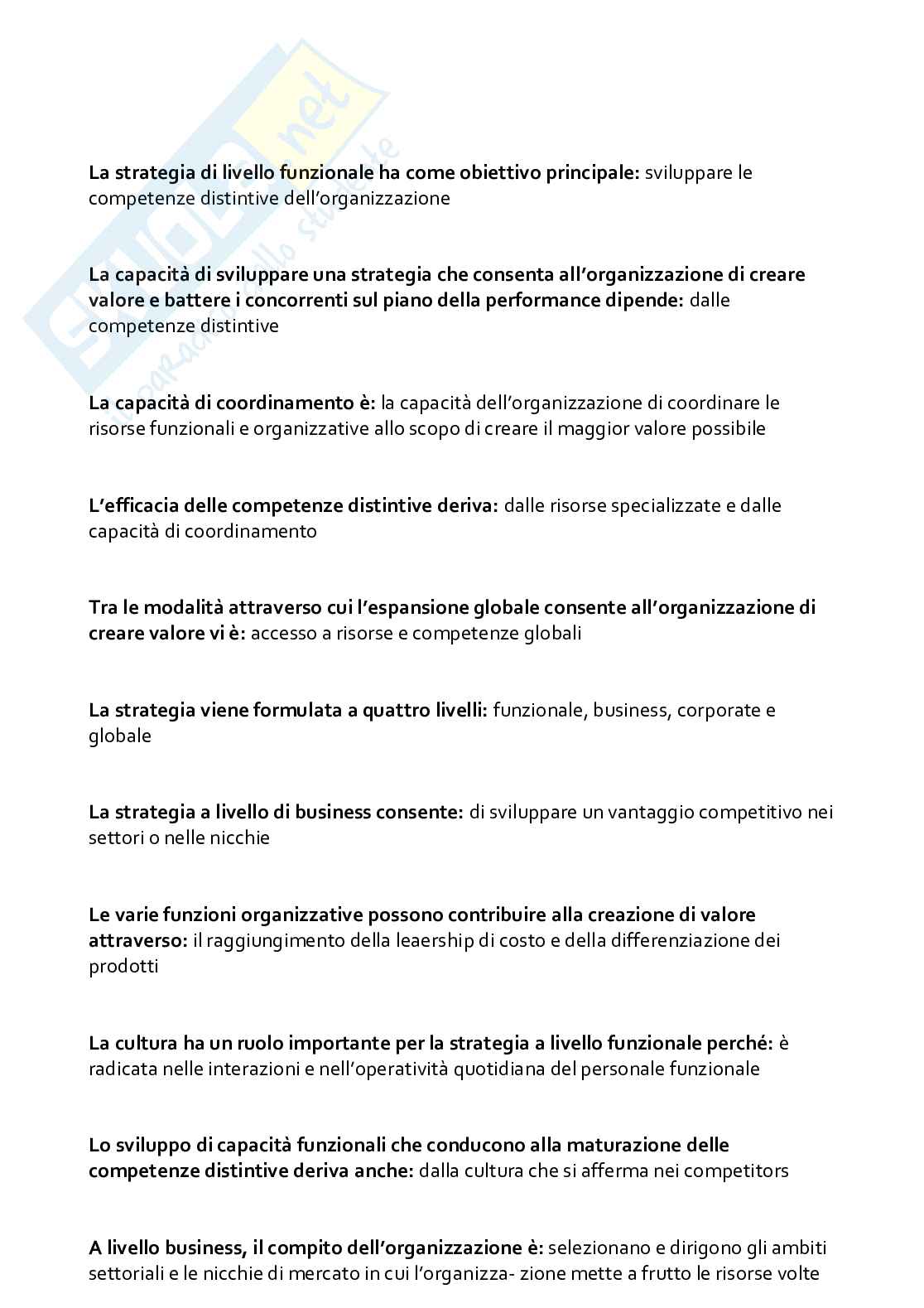 Paniere aggiornato di Organizzazione aziendale  Pag. 66