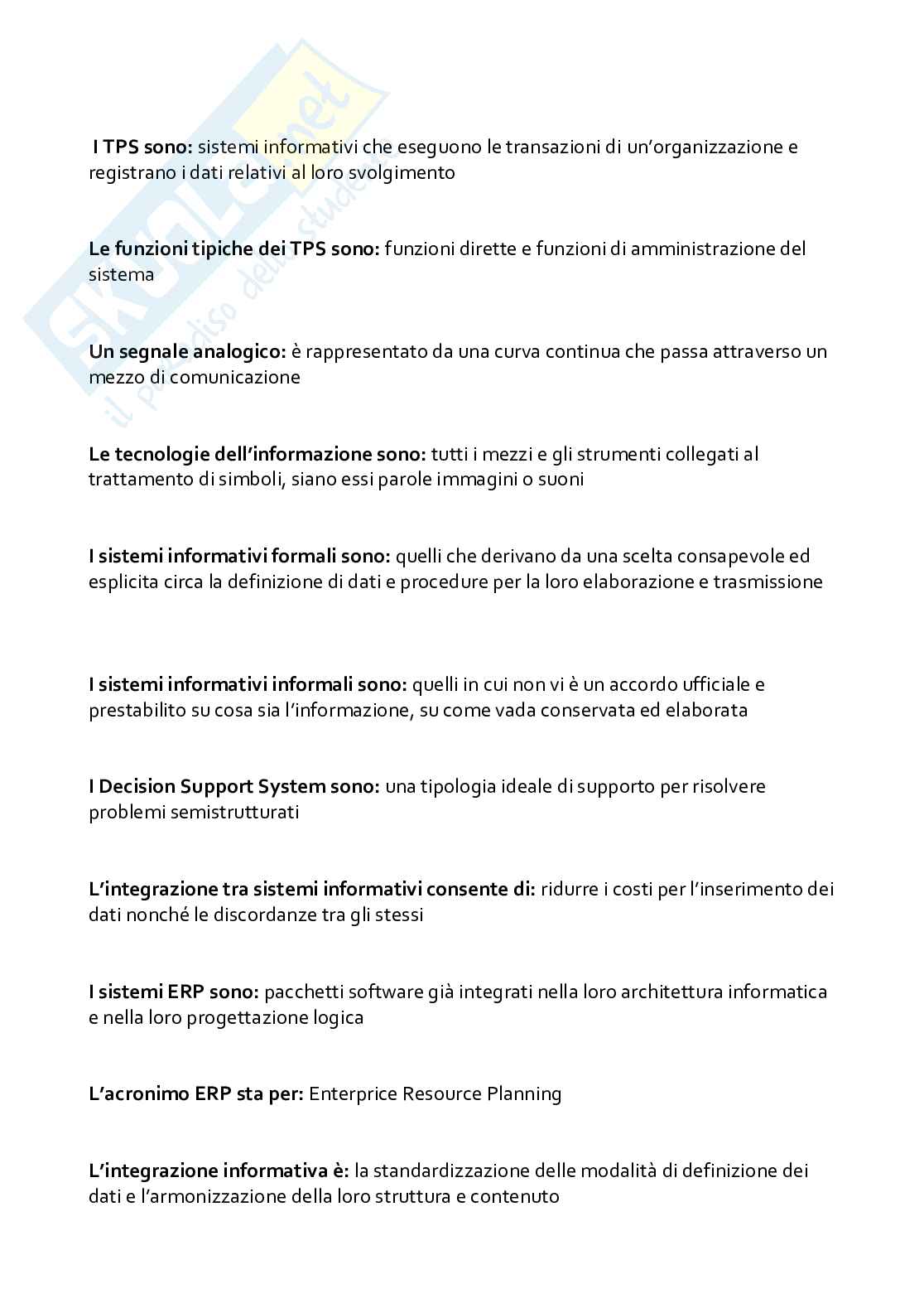 Paniere aggiornato di Organizzazione aziendale  Pag. 71