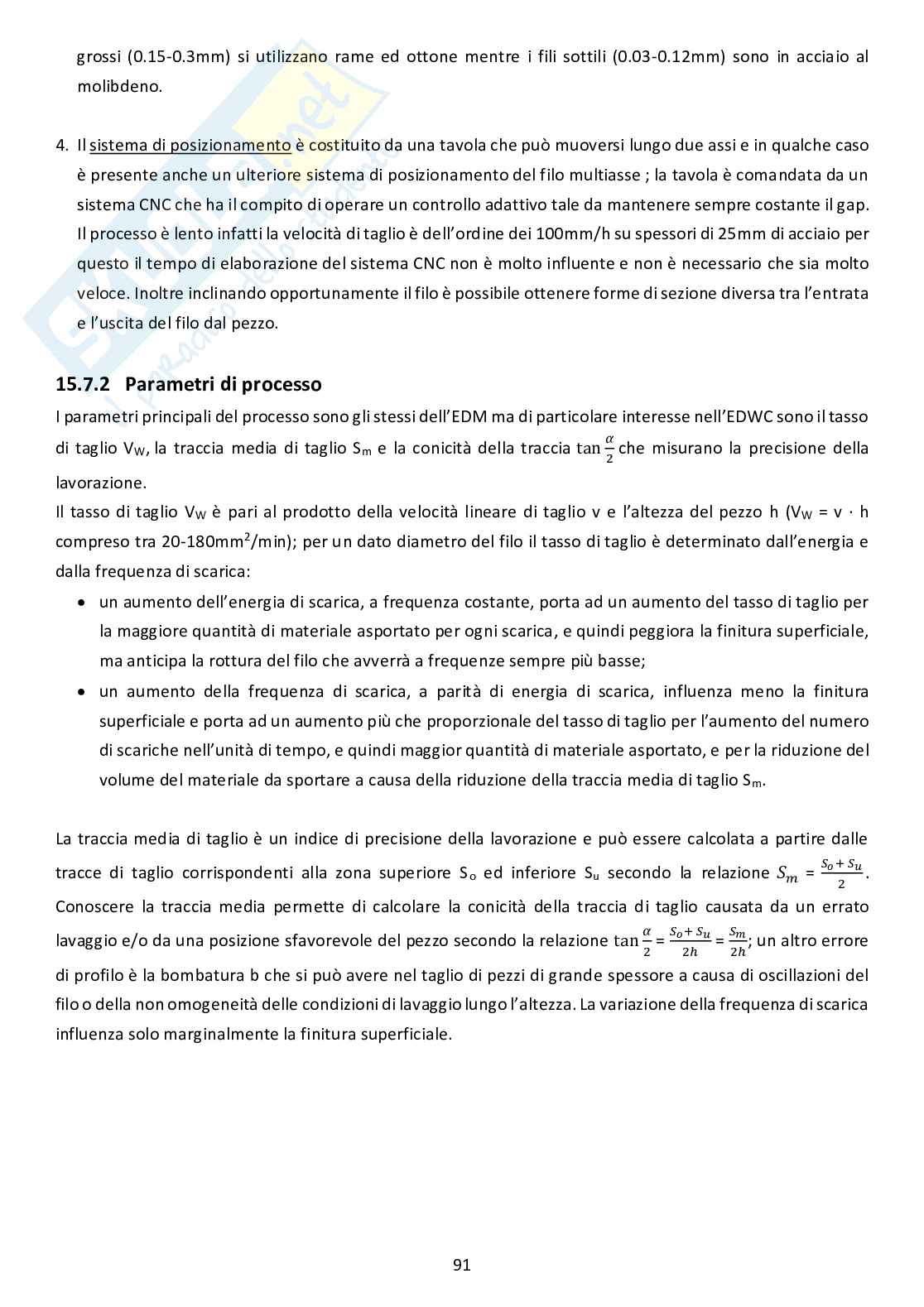 Appunti II esonero Tecnologia Meccanica 2 (TM2) Pag. 91