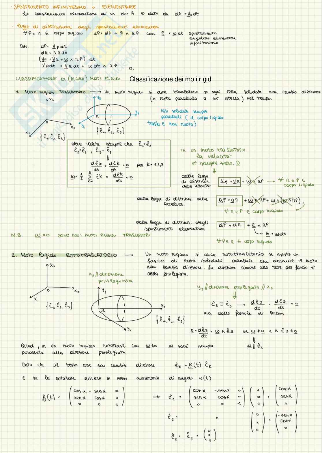 Appunti di Meccanica razionale t Pag. 11