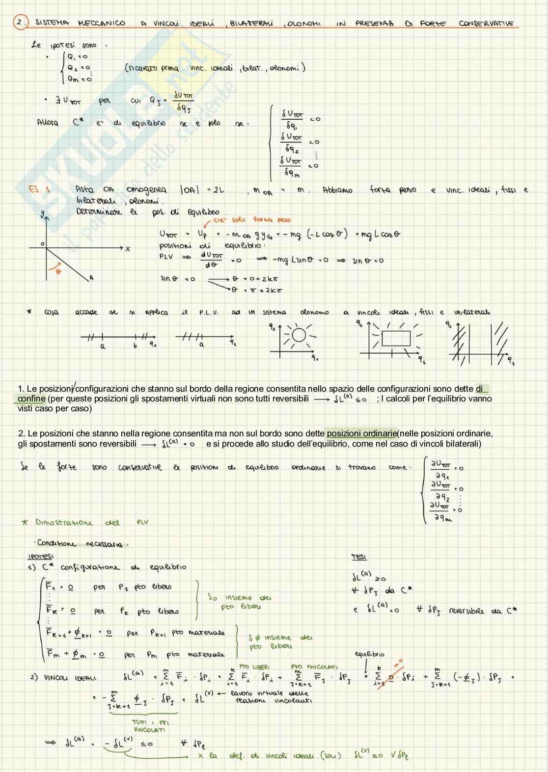 Appunti di Meccanica razionale t Pag. 41